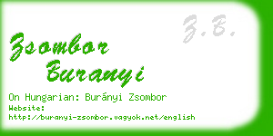zsombor buranyi business card